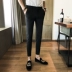 Mùa xuân mới màu đen quần dài quần âu nam giới của Hàn Quốc thanh niên chân quần nam tự trồng chín điểm xu hướng quần