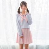 Оригинальная японская студенческая юбка в складку, форма для школьников, комплект, длинный рукав