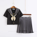 Японская оригинальная студенческая юбка в складку, форма, комплект, длинный рукав