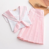 Японская студенческая юбка в складку для школьников, форма, костюм, комплект