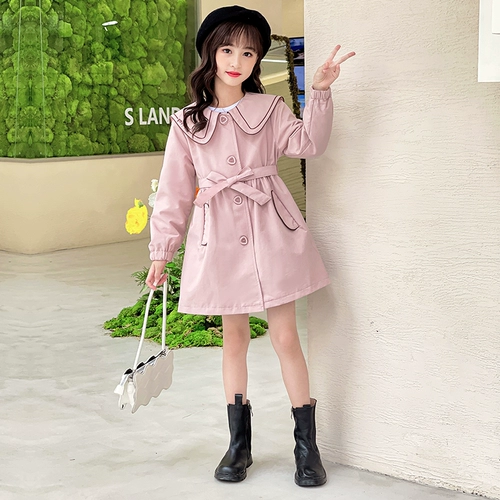 Плащ, осенняя куртка, длинный корсет, коллекция 2023, подходит для подростков, в западном стиле, в корейском стиле, средней длины