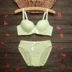 Mùa xuân và mùa hè phụ nữ đô thị ren hình trái tim đồ lót thoáng khí thu thập sexy girl beauty bra set đồ lót phụ nữ Bộ đồ lót