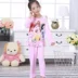 Bộ đồ ngủ bé gái 5 bé quần dài tay xuân hè và mùa đông 4-6-8-10 tuổi trẻ em cotton 11 công chúa 7-9 bộ đồ phục vụ tại nhà pijama nam trung niên Bộ Pajama