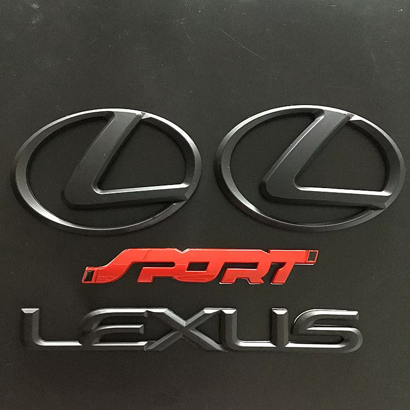 Áp dụng cho Lexus Lingzhi mới ISESGSRCNX Nhãn xe màu đen sửa đổi nhãn phía sau và logo thân sau tem dán xe ô tô màu đỏ logo các hãng xe oto 