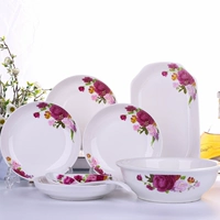 Вентилятор Dai 4 8-Icint Plate, 1 миска для супа, 1 рыба-тарелка, 1 ложка