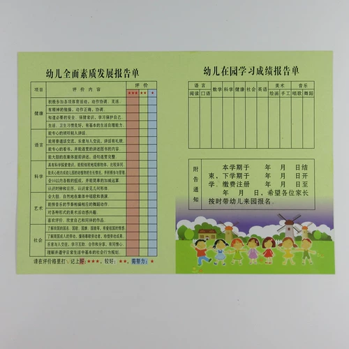 Детский комплексный отчет о качественном развитии.