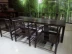 Gỗ rắn log vàng nanmu bàn ăn kết hợp ghế gỗ gụ cũ nội thất bàn ăn nhà hàng nước gợn bàn xoay Trung Quốc - Bộ đồ nội thất Bộ đồ nội thất
