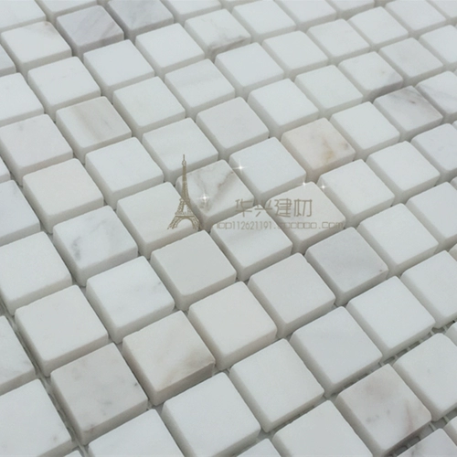 Джазовая белая мозаичная каменная мраморная плитка