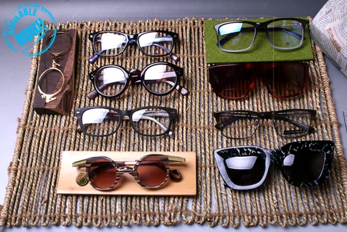Соломенные ретро очки, модный атмосферный стенд