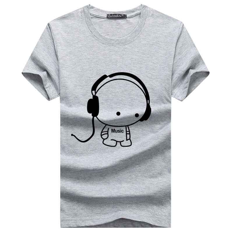 Children's Earphone Graynew pattern personality Chinese style Dragon printing Crew neck man Short sleeve T-shirt easy Big size cotton summer Fat guy men's wear Tide t