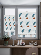 Жалюзи 恒基新款印花内开窗帘内倒窗蜂巢帘卷帘百叶帘免安装书厨房卫生间