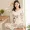 Mùa xuân và mùa thu Bộ đồ ngủ cotton của phụ nữ Hàn Quốc Quần dài tay thiết lập ngọt ngào Phim hoạt hình dễ thương Cotton Kích thước lớn đồ ngủ hình thú