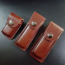 Ножны для ножей 头层牛皮刀套手工真皮刀鞘折叠勃朗宁蝴蝶刀瑞士军刀具通用保护套