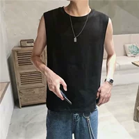 Mùa hè Hàn Quốc xu hướng áo vest nam màu cotton đơn giản thể thao không tay chạm đáy hoang dã áo nỉ thoáng khí - Lót áo thun 3 lỗ nam