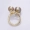 Hàn Quốc cao cấp khăn lụa khóa vuông vòng khóa phụ kiện vỏ ngọc trai trâm khăn quàng khăn quàng cổ khóa nhẫn trang sức sử dụng kép - Nhẫn