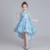 Đầm trẻ em nữ công chúa đuôi váy công chúa fluffy mùa thu hoa cô gái piano catwalk trình diễn trang phục - Váy trẻ em Váy trẻ em