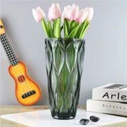 Ánh sáng sang trọng Bình thủy tinh Mỹ Sáng tạo cắm hoa trang trí phòng khách hiện đại trang trí Hoa khô trang trí bình hoa lớn - Vase / Bồn hoa & Kệ