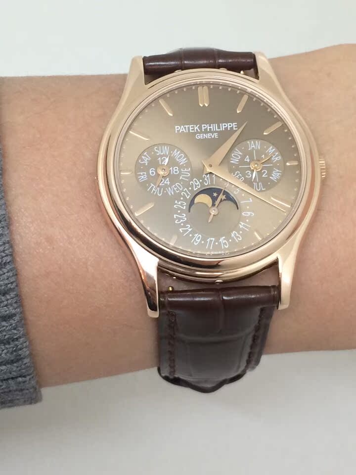 2380二手好品百达翡丽5140r玫瑰金超薄万年历