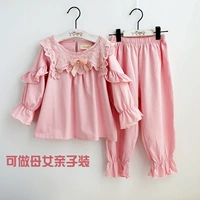 Пижама, тонкий осенний детский хлопковый комплект для принцессы
