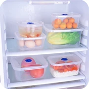 Tim IKEA đa chức năng niêm phong hộp nhựa lưu trữ lò vi sóng sưởi ấm hộp ăn trưa tủ lạnh bát tươi bộ sưu tập thực phẩm nhà - Đồ bảo quản