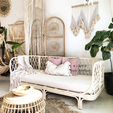 Диван из ротанга 古小鱼 北欧藤沙发ins东南亚藤编家具民宿客栈家用双三人真藤藤椅