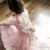 Váy bé gái trắng 2019 không tay phiên bản Hàn Quốc của váy sợi trong chiếc váy bé gái bằng lụa tơ tằm - Váy chân váy bé gái Váy