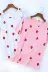 Bộ đồ ngủ bằng vải cotton nữ Áo thun ngắn tay mỏng phần đầu tròn cổ nhà mùa hè cotton đơn mảnh có thể mặc - Pyjama Pyjama