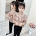 Áo sơ mi nữ mùa hè 2019 mới áo khoác dài tay mỏng trong quần áo trẻ em nước ngoài trẻ em mùa thu kẻ sọc - Áo sơ mi