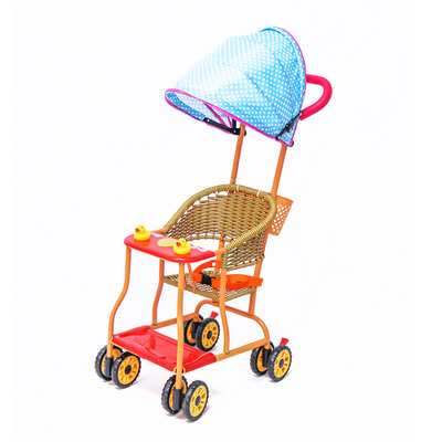 Xe đẩy mây đẩy cao BB phân trẻ em xe đẩy trẻ em ghế mây xe đẩy em bé Indonesia mây - Xe đẩy / Đi bộ