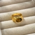 nhẫn pnj nữ Nhẫn vàng hình bầu dục đá mắt hổ nữ Châu Âu và Mỹ hốc cổ điển đơn giản ngón trỏ kết cấu nhẫn khảm đá quý mẫu nhẫn nam đẹp Nhẫn