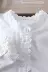 Hàn Quốc ren nhỏ đứng cổ áo mỏng phần cotton văn học đơn giản áo dài tay mùa xuân và mùa hè hoang dã áo sơ mi nữ - Áo sơ mi dài tay