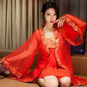 Đồ ngủ cổ và váy gợi cảm Tòa án retro COS Tang Triều cổ điển chaise longue cô dâu tạp dề bộ đồ lót polyester - Bellyband