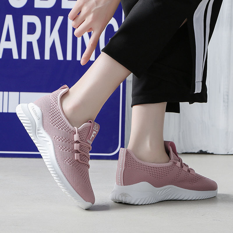 PinkFour seasons square dancing shoes soft sole ventilation motion Dance shoes female Mesh surface Ghost  shuffle  Special shoes dance Women's Shoes