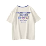 Meow Sit Run Run Musedash Pockets T -Fork Lose Cotton Complete -sleed Lummer Summer Peripheral