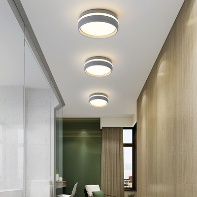 màu đèn led ốp trần nổi Đèn hành lang ánh sáng kim loại Đơn giản hiện đại LED LED Nordic Porch Lantern Creative Color Balcony Gọi Đèn gọi Đèn đèn mâm pha lê đèn trần Đèn trần