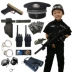 Mèo đen Bộ đồ cảnh sát trưởng Trang phục dành cho trẻ em Quần áo cảnh sát nhỏ Ăn mặc cho trẻ nhỏ Những người lính bé trai và bé gái Trang phục - Trang phục