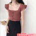 Mùa hè mới gợi cảm phiên bản Hàn Quốc của áo crop top Slim mặc áo vest không tay màu rắn ngắn đoạn quần đáy quần áo nữ - Áo ba lỗ áo sơ mi nữ Áo ba lỗ