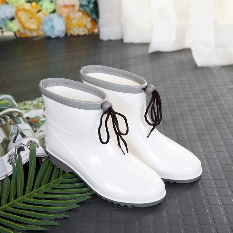 Giày đi mưa để gửi giày đi mưa cho nam thời trang dành cho nữ Giày thủy triều ngắn mùa thu và mùa đông Giày mưa thời trang ngắn ống đi mưa của phụ nữ - Rainshoes