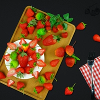Реалистичная фруктовая клубника, фруктовое пластиковое украшение, реквизит для фотографии, игрушка