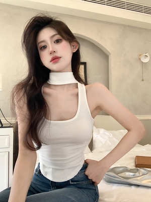 taobao agent Sexy short tank top, square neckline