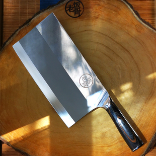 老饭骨中式传统菜刀家用厨房超快锋利专用片刀三层钢切肉刀老式