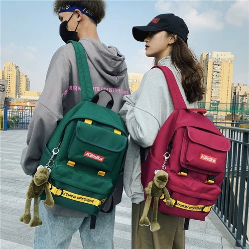 Модный трендовый ранец, вместительный и большой рюкзак, сумка через плечо, в корейском стиле, подходит для подростков, подходит для студента, для средней школы