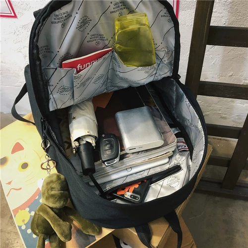 Модный трендовый ранец, вместительный и большой рюкзак, сумка через плечо, в корейском стиле, подходит для подростков, подходит для студента, для средней школы