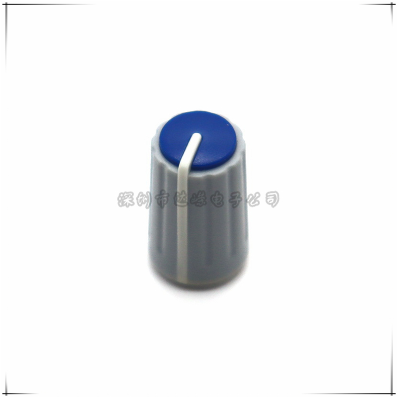 Blue10.5 × 18MM Plastic KNOB CAP Half axis type potentiometer KNOB CAP mixer Switch cap Tricolor cap