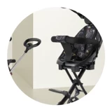 Артефакты ходьбы могут быть сложены и сложены, чтобы сидеть на обоих направлениях, детей, детей и маленьких детей, высоких пейзажей, толкать детей -машины.