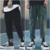 Quần yếm nam thương hiệu lỏng lẻo hiphop quần thể thao dầm chân giản dị Ins phong cách quần dài nam sinh viên phiên bản Hàn Quốc - Quần làm việc