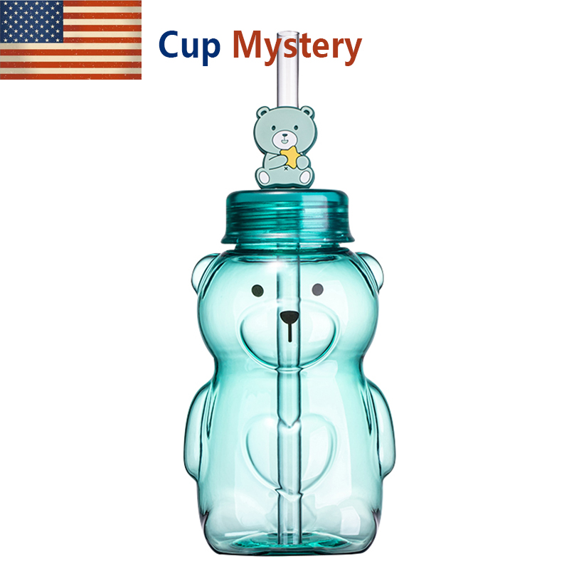 预售 CUP mystery 双盖设计卡通可爱小熊随手杯 水杯 430ml 淘宝优惠券折后￥29.9包邮（￥49.9-20）2色可选