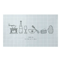 Линейная кухонная посуда модельная серая