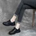 Giày da nhỏ của phụ nữ năm 2020 mùa xuân và mùa hè da mới cổ điển giày đế thấp cổ thấp giày bệt phong cách Anh giày đơn kết hợp tất cả các kiểu đế dày - Giày cắt thấp