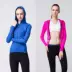 Thể Thao của phụ nữ Jacket Jacket Yoga Mặc Chạy Trùm Đầu Tops Dài Tay Áo Tập Thể Dục Đào Tạo Zip Hoodie